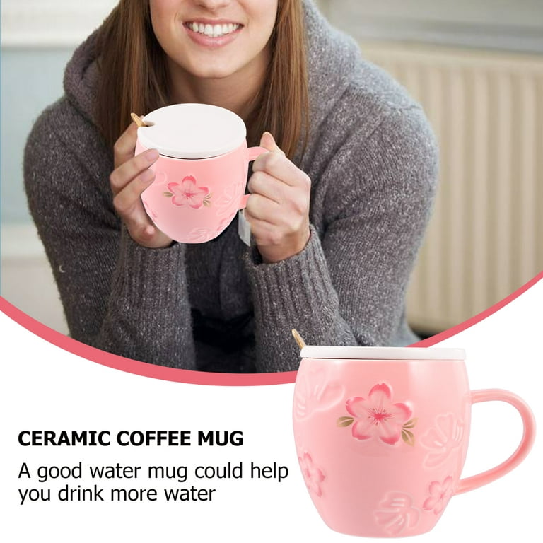 400ml Ceramic Coffee Mug Cup With Creative Cups Lid Offer