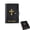Black, variant on Yardvibe Catholic Faux Leather Holy Card Holder, 5.51"x4.33" Compact Binder Style Organizer for Religious Items, Cross & Devotional Storage (Blue, 1PC Card Holder + 24PC Card Sheets Set)