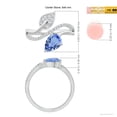 thumbnail image 5 of Angara Natural 1.1 Ct. Tanzanite with Diamond Fashion Ring in 14K White Gold for Women (Ring Size: 4.5), 5 of 10