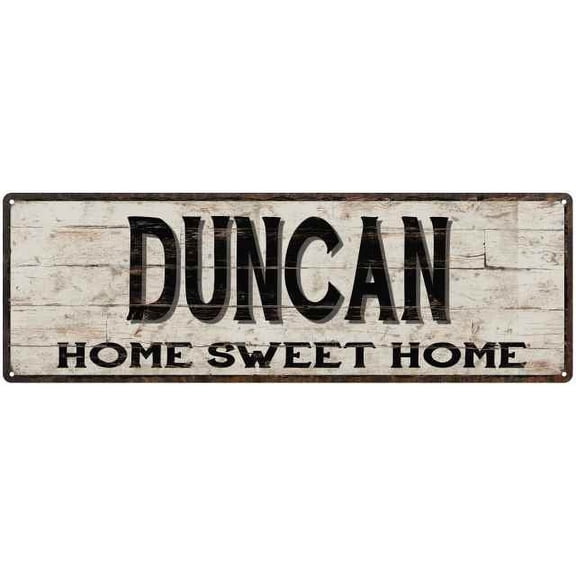 DUNCAN Rustic Home Sweet Home Sign Gift 8x24 Metal Decor 108240084203