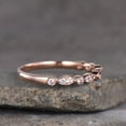 thumbnail image 3 of Morganite Rose Gold Eternity Band, Stackable Morganite Band, Wedding Band, Simulated Morganite with Rose Gold Vermeil Band, 14K Rose Gold, 3 of 5