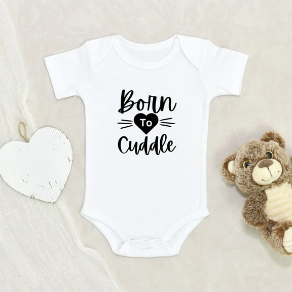Newbabywishes - Funny Born to Cuddle Baby Clothes for Boys and Girls - Newborn Baby Clothes