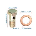 thumbnail image 4 of Unique Bargains 2 Set Single Banjo Bolt Brake Fitting Adapter Kit M12x1.5 Brake Line Thread with 12mm Washers, 4 of 6