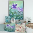 thumbnail image 3 of Designart 'Purple Bellflowers Blooming' Traditional Framed Art Print, 3 of 4