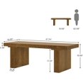thumbnail image 2 of Tribesigns Table Basse Rectangulaire, Table Basse Moderne en Bois de 47,24 Pouces pour Salon, Table Basse de Ferme avec Plateau à Lattes, Marron, 2 of 9