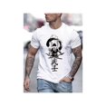 thumbnail image 1 of Camiseta de manga corta de algodón con estampado samurái. Camisetas de manga corta cómodas. Cuello redondo suave, transpirable y elástico. Ideal para actividades al aire libre, ropa informal y uso dia, 1 of 6