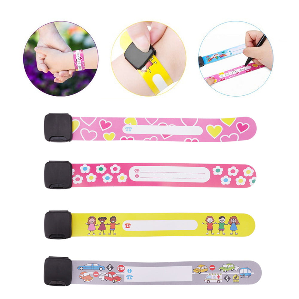 Bracelets InfoBand Kids 4 per order Child Safety ID Wristbands 