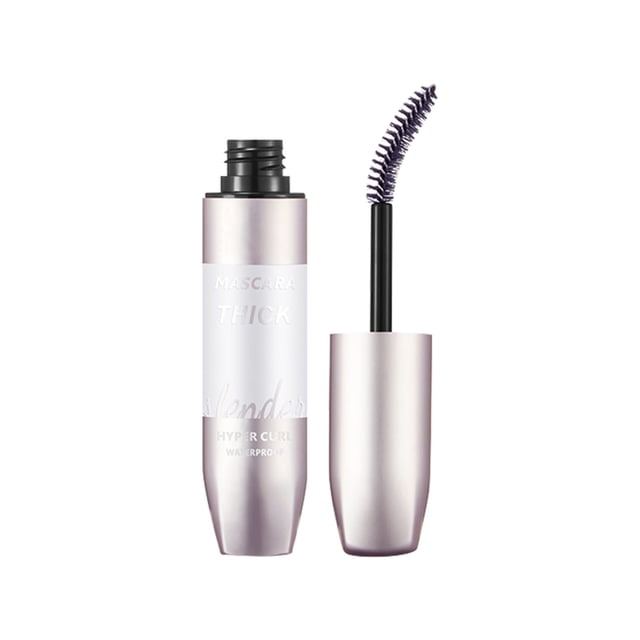 Clearance!Maojin 2 pestañas nuevas, máscara impermeable, máscara impermeable de larga duración de fibra 4d (negro + café) 0.6 fl oz