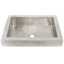 Native Trails Cps46 Tatra 20" Rectangular Copper Drop In Bathroom Sink - Nickel