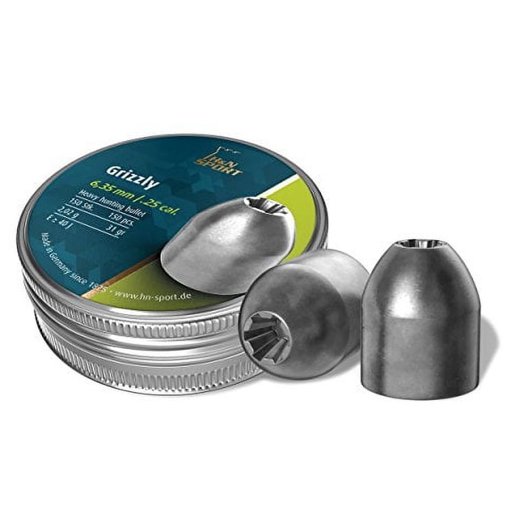 H&N Baracuda Hunter .25 Caliber Airgun Pellets - 27.47 Grain Hollow Point, 150 Count (4 Pack)