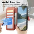 thumbnail image 4 of TECH CIRCLE For iPhone 17 Case, 2-in-1 Detachable Magnetic Flip Wallet Case with Card Slots/Zipper Pocket, RFID Blocking PU Leather Flip Cover, Compatible with MagSafe, Protective Case, Brown, 4 of 12