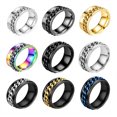 thumbnail image 5 of Stainless steel chain ring, rotary titanium ring ring, 5 of 5
