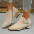 thumbnail image 2 of Mostsola Chelsea Ankle Boots for Women Fashion Bowknot Fall Dress Booties Low Heel Zipper Short Boot, 2 of 6