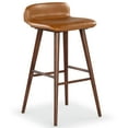 thumbnail image 3 of Safavieh Tazmyn Wood and Leather  Barstool in Brown / Walnut, 3 of 13