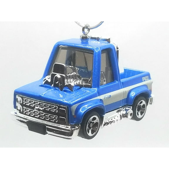 Christmas Ornament for 1983 Chevy Silverado Truck Tooned Blue White Stripes