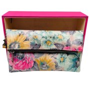 Patricia Nash Women's Tooled Leather Valerie Fold Over Wristlet Flowers Gift Box