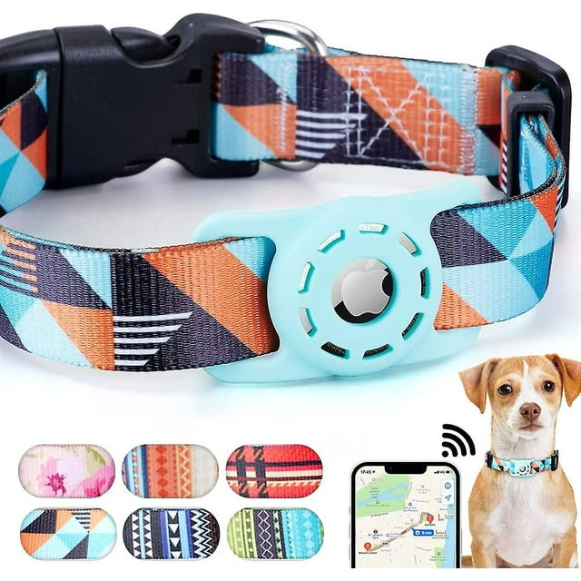 Para Collar De Perro Airtag Compatible Con Apple Para Collar De Cachorro De Poliéster Airtag Con Soporte De Funda De Silicona Air Tag-Verde-M 12.9-21.6in Teléfono móvil Teléfono móvil Accesorios para teléfonos móviles