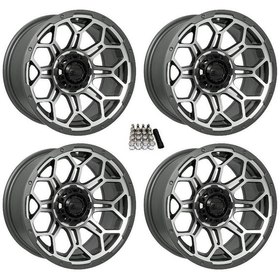 GTW Bravo 14" Golf Cart Wheels/Rims Machined E-Z-GO & Club Car