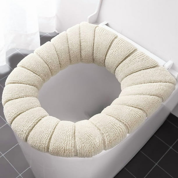 Cojín Para Asiento De Inodoro, Color Liso, Funda Suave, Ajuste Cómodo Para Mejorar El Baño, Multicolor