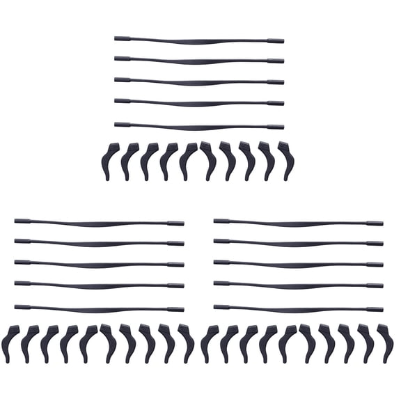 FOMIYES Anti Slip for Eyeglasses Black Comfortable Wearing 15Set