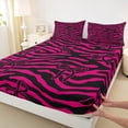 thumbnail image 3 of Homewish Cute Bowknot 4 Pieces Queen Sheet Sets for Kids Children Girls,Animal Zebra Print Ultra Soft Flat Sheet,Dreamy Princess Queen Fitted Sheet,Lightweight Room Decor, 3 of 7