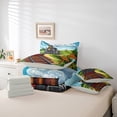 thumbnail image 6 of jejeloiu Cartoon Train 7-Piece Bedding Comforter Set,Railway Trck King Bedding Sets,Western Farmhouse Cabin Bed Sheets For Boys Teens,Luxury Bedroom Decor Reversible, 6 of 8