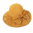 thumbnail image 4 of Sombrero de ala ancha para mujer, sombrero protector de viaje, sombrero de verano, gorra de pesca para Amarillo jengibre, 4 of 9