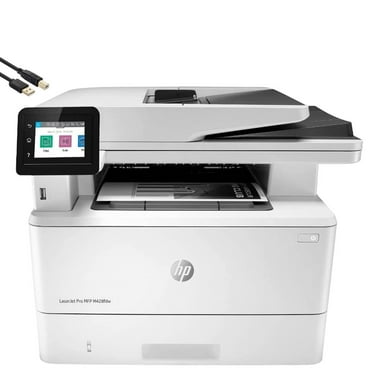 HP Laserjet Pro MFP M428 fdw All-in-One Wireless Monochrome Laser Printer, White - Print Scan Copy Fax - 40 ppm, 1200 x 1200 dpi, 512MB Memory, 8.5 x 14, Auto Duplex Print, 4 Feet USB Printer Cable