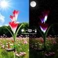 thumbnail image 4 of Luxtrada Outdoor Solar Stake Lights - 2 Pack Solar Powered Lights with 8 Lily Flower, Multi-color Changing LED Solar Stake Lights for Garden, Patio, Backyard, 4 of 7