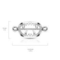 thumbnail image 2 of Nipple Shield Ring Scary Fangs Surgical Steel 14ga Sold as a Pair, 2 of 3