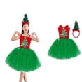 thumbnail image 5 of Mercatoo Toddler Kids Girl Christmas Princess Tulle Dress Sleeveless Tutu Dress with Hair Accessories Holiday P𝐚rty 𝐂ostumes, 5 of 8