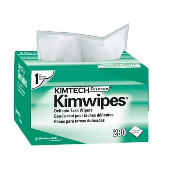 Kimberly-Clark  Kimtech Science Kimwipe Wiper 4.4X8.4 1P White- 280 Count
