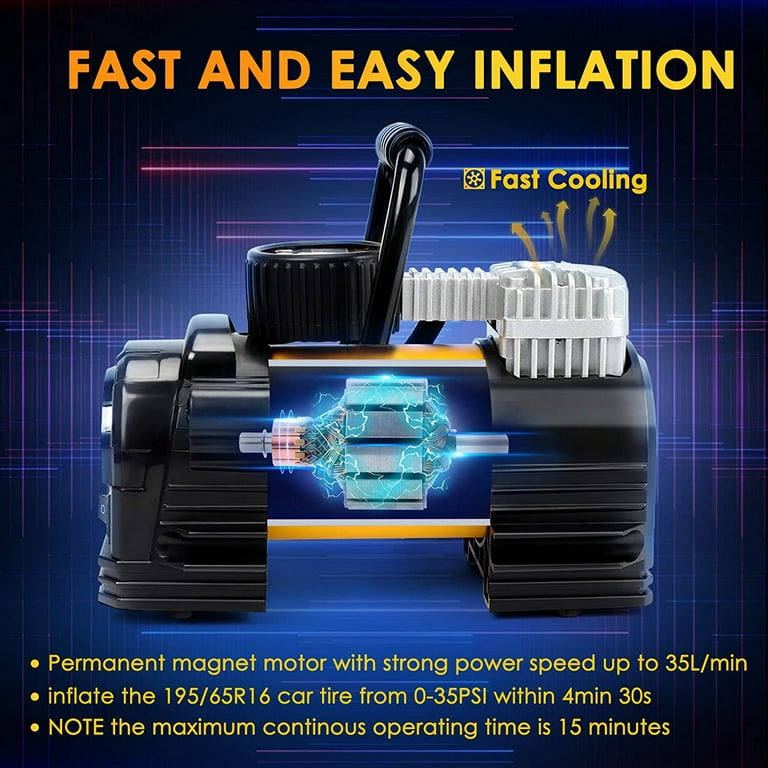 Astro AI Portable Tire Inflator Air Compressor 20V Rechargeable Battery  Power