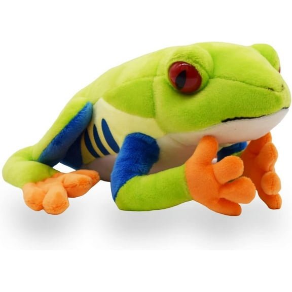 Realistic Red-Eyed Tree Frog Stuffed Animal Plushies Lifelike Animal Plush Toys Simulation Animals Super Soft Stuffed Toy