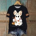 thumbnail image 5 of Leey-World Women Halloween Shirt Womens Funny Short Sleeve Crew Neck Halloween Clothes Fall T-Shirts Graphic Tee Tops, 5 of 5