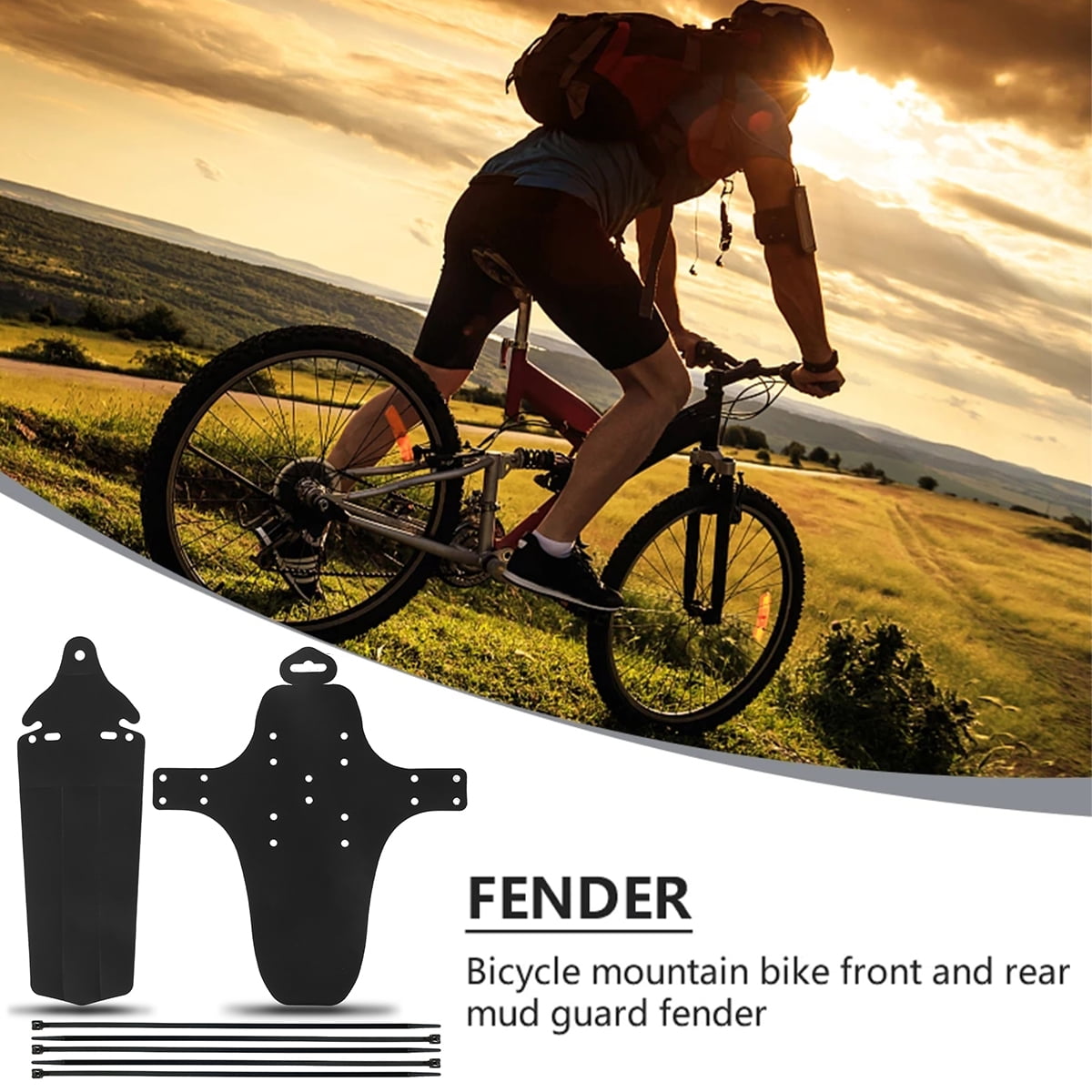 Details about   Mountain Road Bicycle Fender Bike Front Rear Mudguard Cycling Rainplate 26.H_hg 