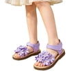 thumbnail image 2 of Girls Summer Flat Sandals - Toddler Little Kid Dress Sandals Shoes with Non Sole for Beach Party Daily Wear, 2 of 4
