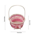 thumbnail image 3 of DPTALR Panier de Pâques Petit Panier de Pâques pour Enfants Panier Rond Petit Panier Tressé avec Poignée, 3 of 6