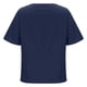 thumbnail image 5 of Blusa informal para mujer, cuello redondo, estampado floral, manga corta, camiseta suelta, tops para mujer Pompotops hfajkhk138687, 5 of 5