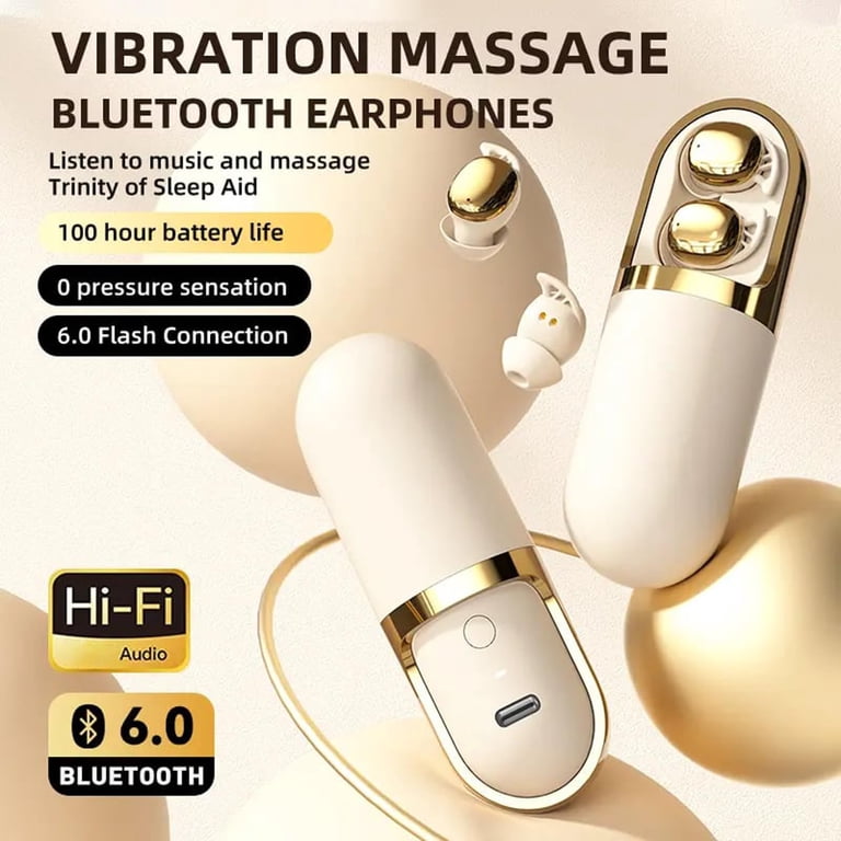 S13 Vibration Massage Bluetooth Headphones, Invisible Comfort for Side  Sleepers, Bluetooth 6.0 with Vibration Massage Case, Waterproof Portable  Earbuds for Travel Office Meditation - Walmart.com
