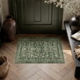 thumbnail image 3 of BERTHMEER 2'x3' Small Area Rugs for Entryway Laundry Bathroom Bedroom Entrance Kitchen Dorm Green Non Slip Washable Vintage Traditional Oriental Carpets Distressed Rugs, 3 of 6