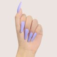 thumbnail image 1 of 24 piezas de parches de manicura de ballet, uñas portátiles, acabado francés largo Wmkox8yii hjk4392, 1 of 1
