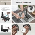 thumbnail image 4 of Stylish 14" Ht Single Handle Matte Black Pull Down Folding Kitchen Faucet K-151N, 4 of 11