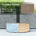 thumbnail image 3 of Outsunny Patio Umbrella Base Holder, Outdoor Umbrella Stand Base, Filled Up to 44lbs with Stand or 40lbs with Water for Garden, Poolside, Brown, 3 of 9