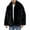 Black, variant on ZUKMRJPC Men's Vintage Faux Fur Coat Winter Warm Long Sleeve Lapel Thick Jacket Solid Color Soft Comfy Loose Fit Open Front Cardigans