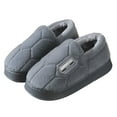 thumbnail image 3 of Rokment Mens Slippers Winter Warm Platform Memory Foam Bedroom House Shoes Slip on Snow Boots Home Booties for Indoor Outdoor D Size 11, 3 of 4