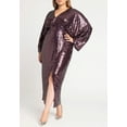 thumbnail image 3 of ELOQUII Women's Plus Size Dolman Sleeve Sequin Dress, 3 of 5