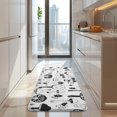 thumbnail image 4 of Black White Mushroom Sketch White Pattern Kitchen Rug Mat,Kitchen Runner Rugs Non Skid Washable,Decorative Kitchen Floor Mats for Kitchen,Sink,Laundry,17"x47.2", 4 of 7