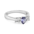 thumbnail image 3 of 0.95 Ctw Tanzanite 925 Sterling Silver Three Stone Confession Women Valentines Day Gifts Ring, 3 of 3