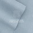 thumbnail image 2 of Noble Linens 4 Piece Linen Bamboo-Blend Bed Sheet Set, Light Blue, Queen, 2 of 9